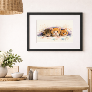 100% Hand-Painted Custom Pet Watercolor 5