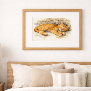100% Hand-Painted Custom Pet Watercolor 6