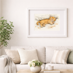 100% Hand-Painted Custom Pet Watercolor 8
