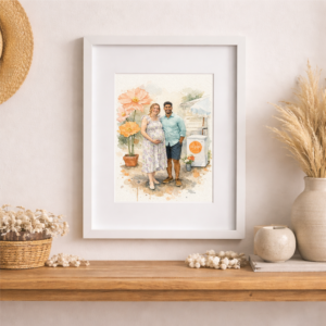 100% Hand-Painted Custom Watercolor