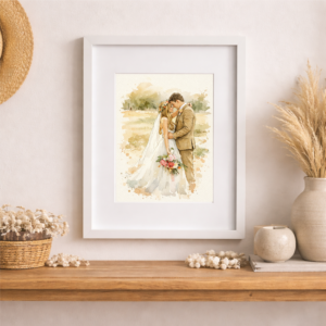 100% Hand-Painted Custom Watercolor m