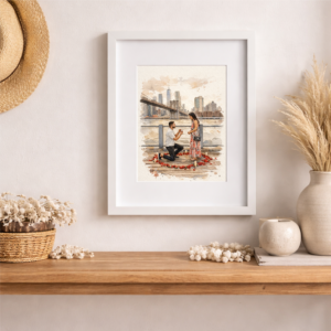 100% Hand-Painted Watercolor