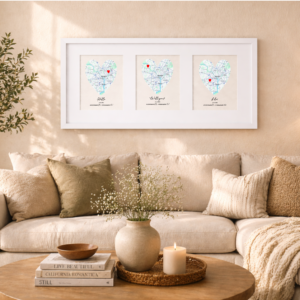 Unique Personalized Printable Engagement Map