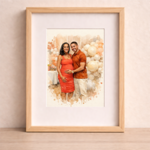 Custom Baby Shower Watercolors