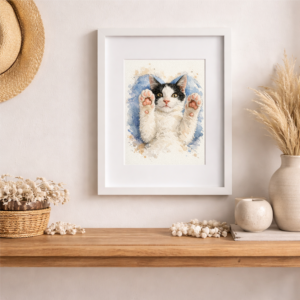 Custom Cat Watercolor Portraits 1