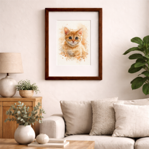 Custom Cat Watercolor Portraits 4