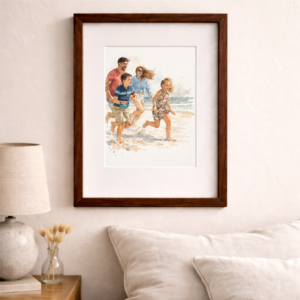 Custom Couple Watercolor Portrait From Photo 1