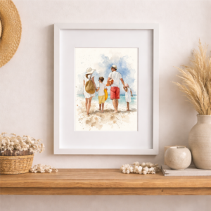 Custom Couple Watercolor Portrait From Photo