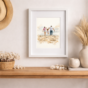 Custom Couple Watercolor Portrait From Photo 2