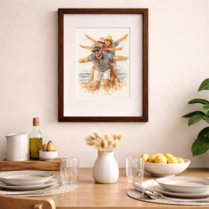 Custom Couple Watercolor Portrait From Photo 3