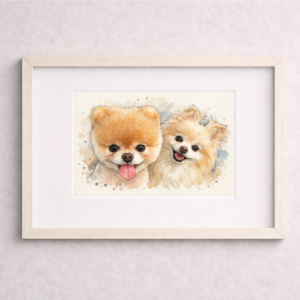 Custom Dog Watercolor Portraits 2