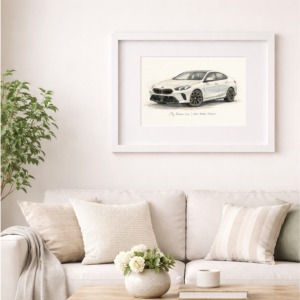 Custom Watercolor Car Painting Print