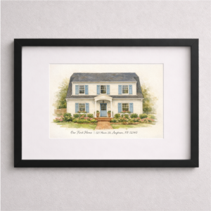 Custom Watercolor House Painting Print