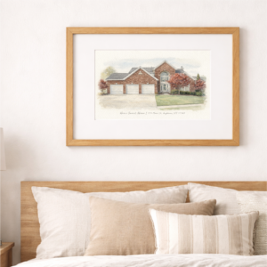 Custom Watercolor House Painting Print 2