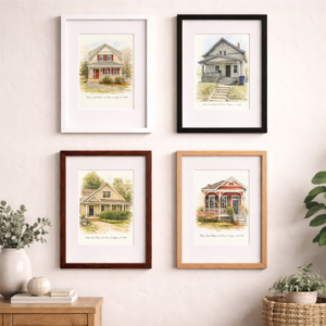 Custom Watercolor House Portrait From Photo