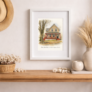 Custom Watercolor House Portrait From Photo 1