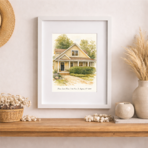 Custom Watercolor House Portrait From Photo 2