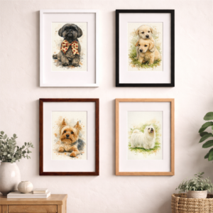 Custom Watercolor Pet Portrait From Photo 1