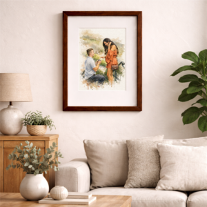 Custom Watercolor Portrait From Photo 4