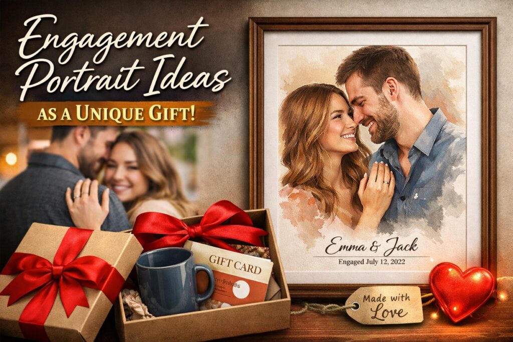 Engagement Portrait Ideas as a Unique Gift for Newly Engaged Couples