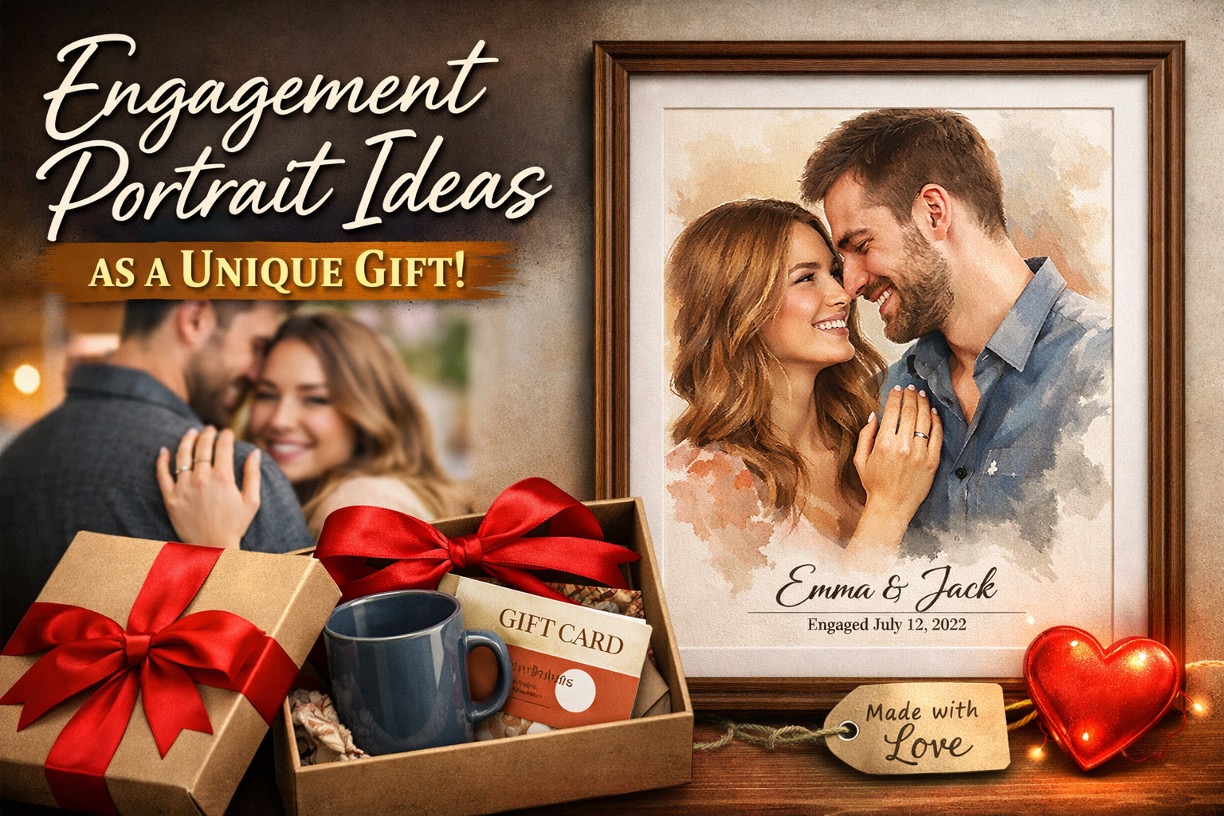 Engagement Portrait Ideas as a Unique Gift for Newly Engaged Couples