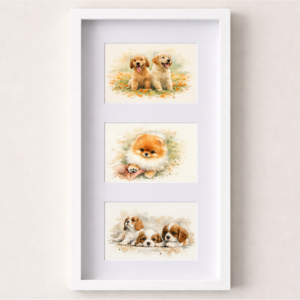 Framed Pet Portrait From Photo