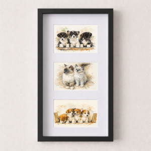 Framed Pet Portrait From Photo