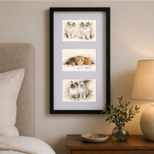 Framed Pet Portrait From Photo
