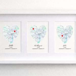 Unique Personalized Printable Engagement Map