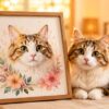 A Watercolor Cat Portrait From Photo: The Unique Gift Idea Cat Lovers Actually Want