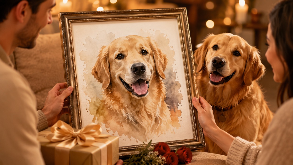 The Best Custom Dog Painting From Photo Anniversary Present You'll Actually Feel Good Giving