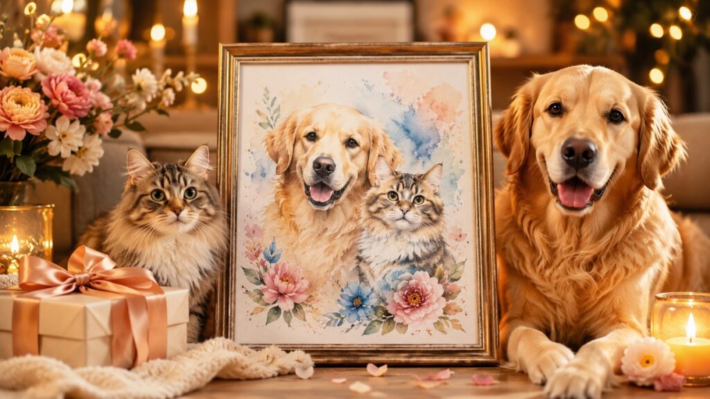 The Best Custom Pet Watercolor Art Gift for Pet Lovers (That They'll Actually Treasure)