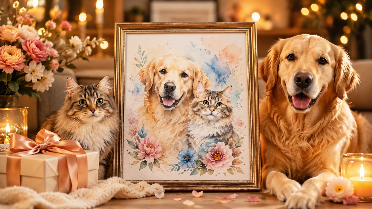 The Best Custom Pet Watercolor Art Gift for Pet Lovers (That They'll Actually Treasure)
