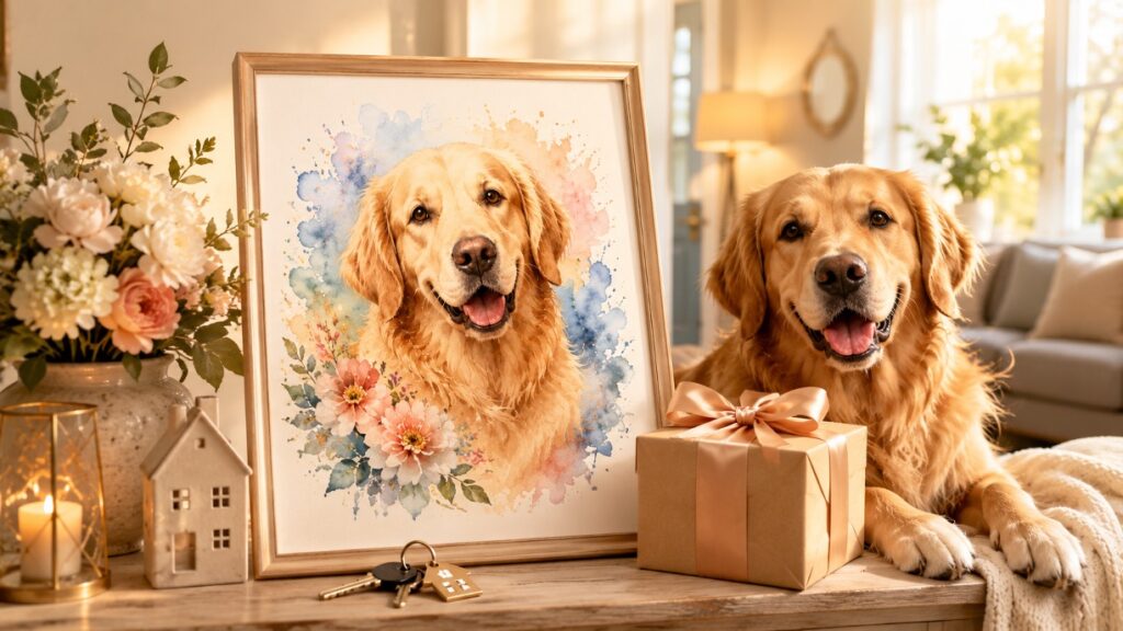 The Best Personalized Pet Portrait Housewarming Gift for Dog Owners (That They'll Hang on the Wall Forever)