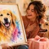 The Best Watercolor Dog Portrait Gift for Dog Mom Birthday Celebrations