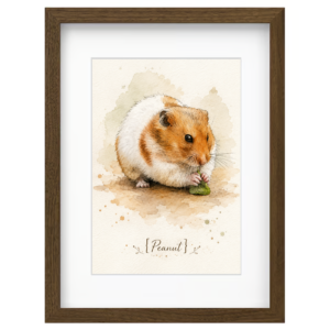Hamster portrait painting personalized 1