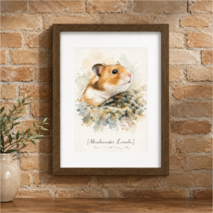 Custom hamster painting gift for hamster lovers