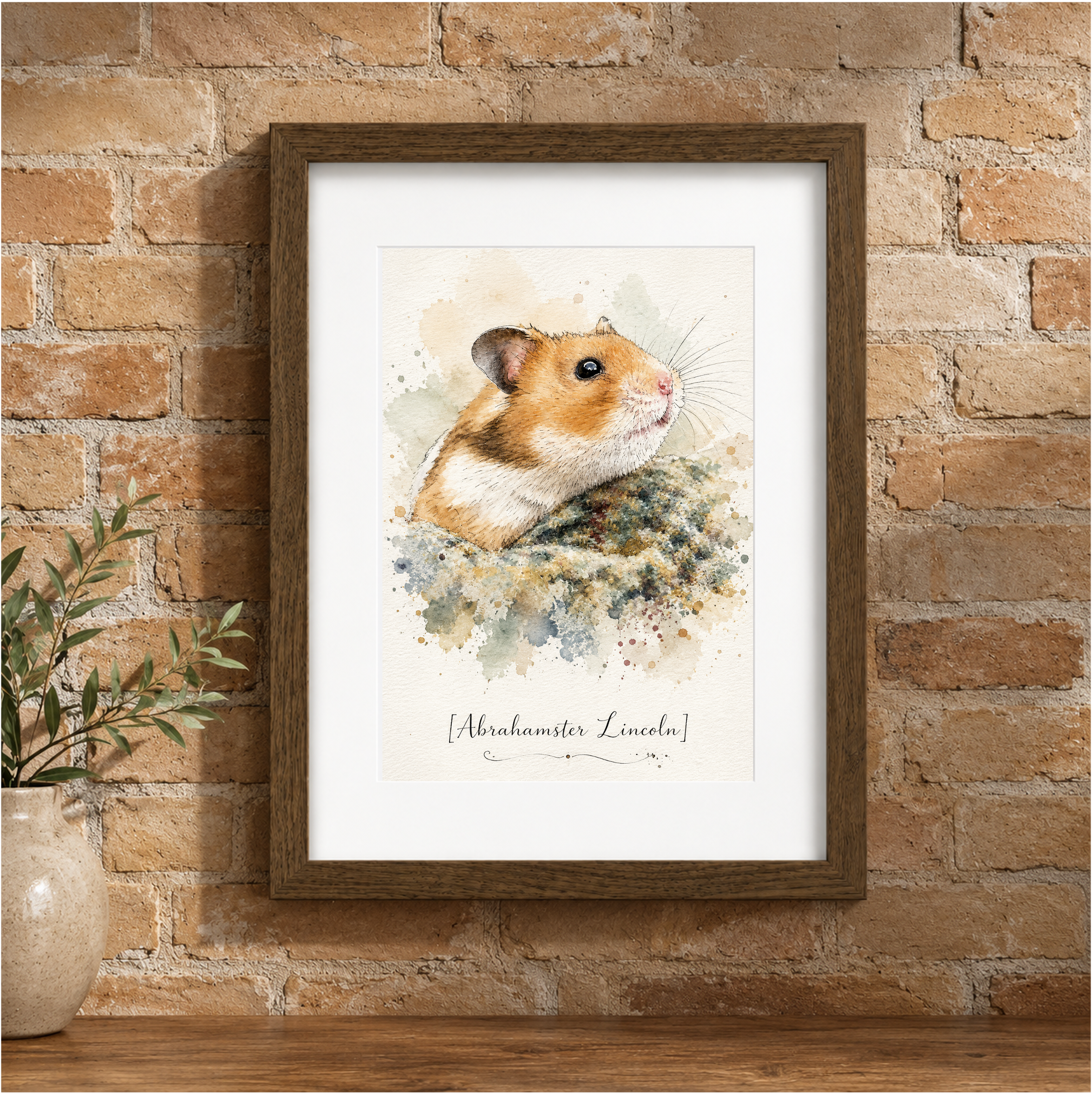 Hamster portrait painting personalized 4 Custom hamster painting gift for hamster lovers