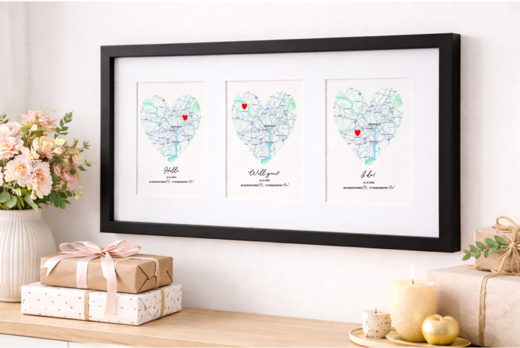 The Engagement Map Gift That Makes Couples Cry (In the Best Way)