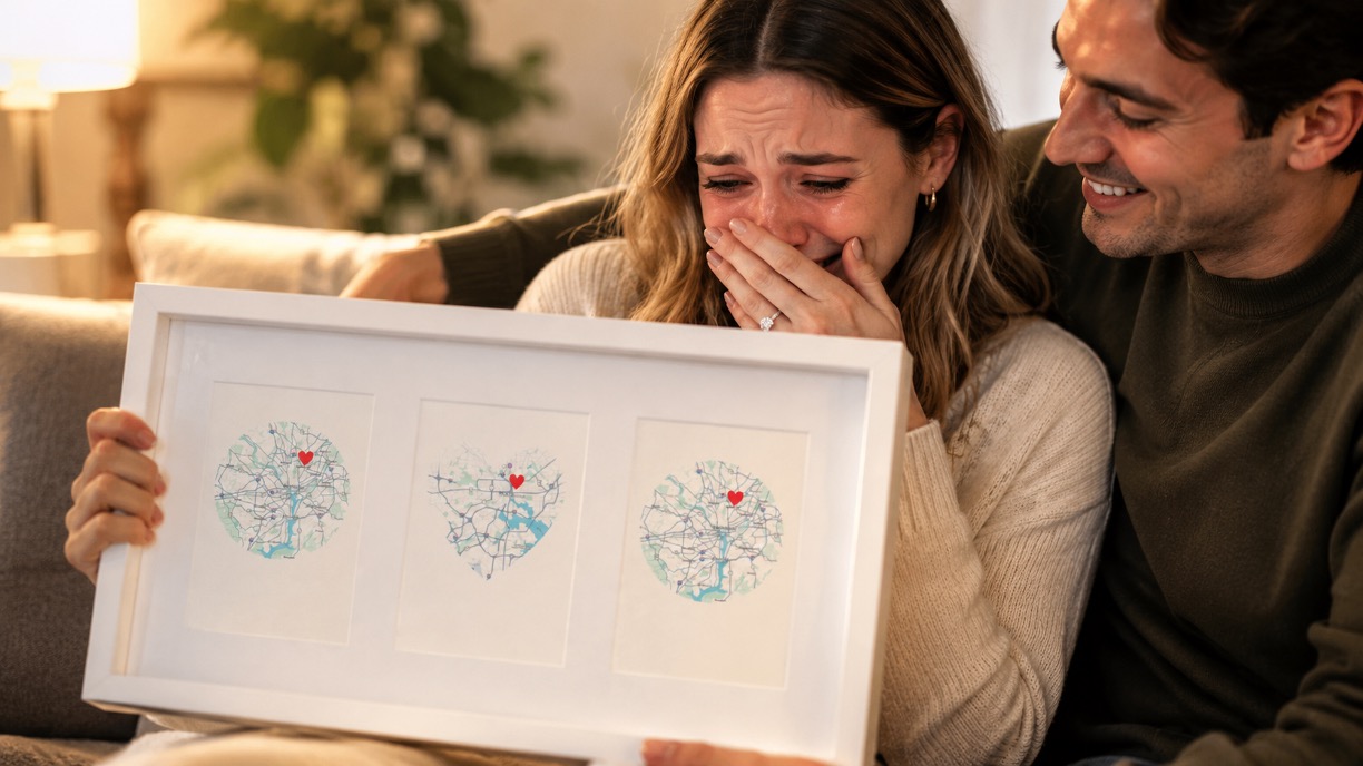 engagement map gift, Engagement map gift ideas