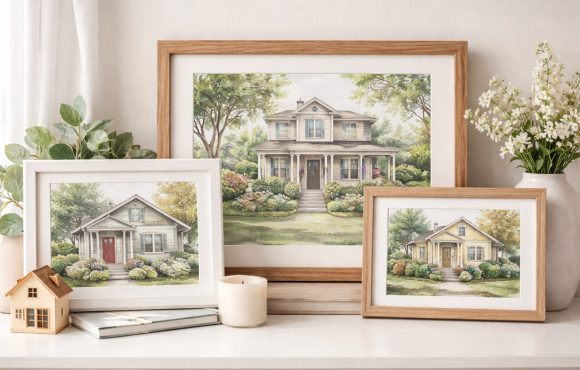 House Portrait Gift Ideas for Realtors, Clients, and Homeowners