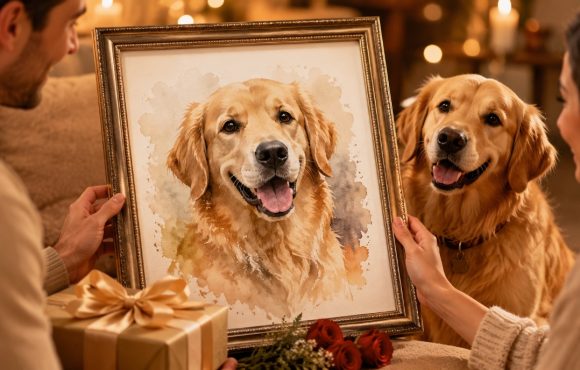The Best Custom Dog Painting From Photo Anniversary Present You'll Actually Feel Good Giving