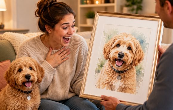 The Best Custom Pet Portrait Gift for a New Dog Owner (That They'll Keep Forever)