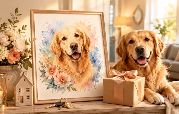 The Best Personalized Pet Portrait Housewarming Gift for Dog Owners (That They'll Hang on the Wall Forever)