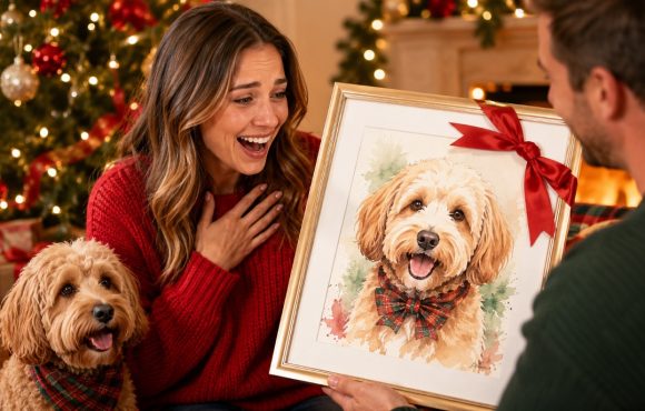 The Best Watercolor Dog Portrait Christmas Gift for Your Wife (She'll Actually Love It)