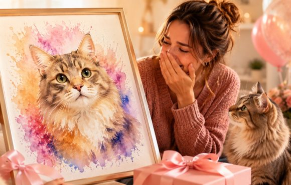The Framed Pet Portrait From Photo Gift for Cat Lover That Will Make Them Cry Happy Tears
