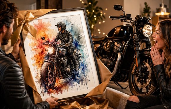 The Perfect Custom Motorcycle Watercolor Portrait From Photo — A Gift Guide for Riders